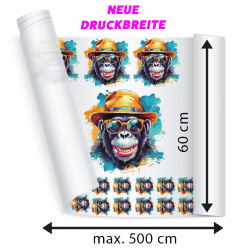 DTF Transfer Abrechnung alle 10cm max. 500cm